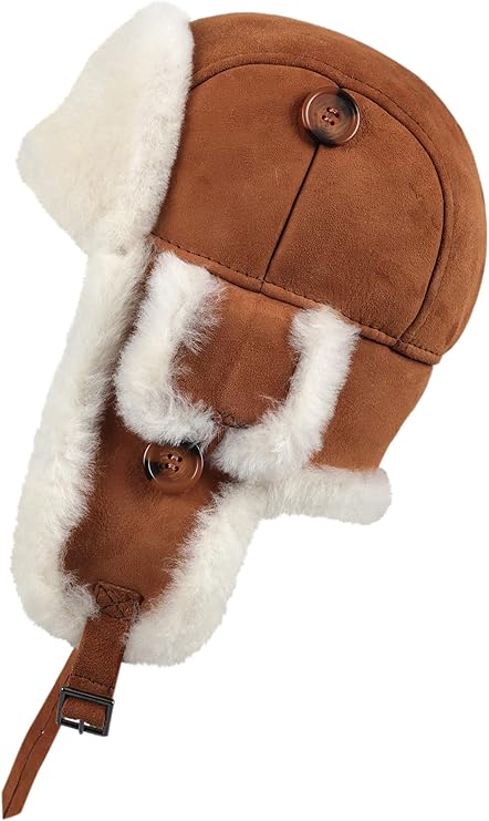 Zavelio Sheepskin or Shearling Ushanka Hat